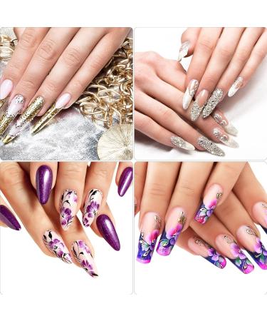 Metagio 100 Piece Dual Nail Forms Set - Gel & Acrylic Nail Extension Kit with Clips Dual-Ended Brush & Nail File - Perfect for International Shipping - Buy Online on SooperMarket.com
