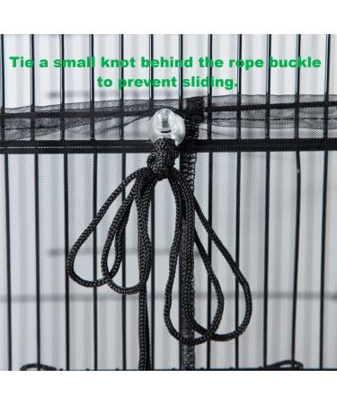 Adjustable Bird Cage Seed Catcher - Large Soft Mesh Skirt for Round & Square Cages - Buy Online on SooperMarket.com