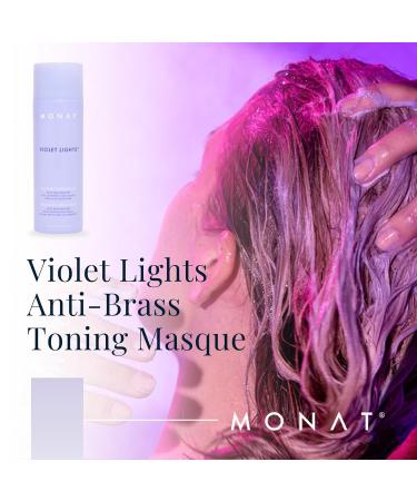 MONAT Violet Lights Anti-Brass Toning Masque - Natural Radiance for Healthy Beautiful Hair - Tone Brassiness & Illuminate Shine - Buy Online on SooperMarket.com