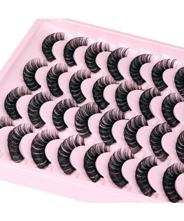JIMIRE Russian Strip Volume Eyelashes DD Curl Fluffy False Eyelashes Look Like Lash Extensions Natural Lashes 16 Pairs Pack Russian Strip 16 Pairs -1 - Buy Online on SooperMarket.com