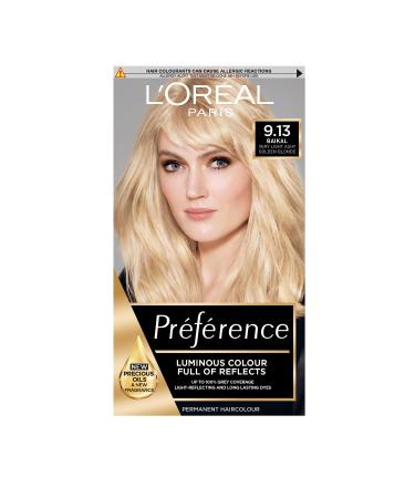 L'Oreal Paris Preference Hair Dye Long Lasting Luminous Permanent Hair Colour 9.13 Baikal BAIKAL 9.13 1 count (Pack of 1)