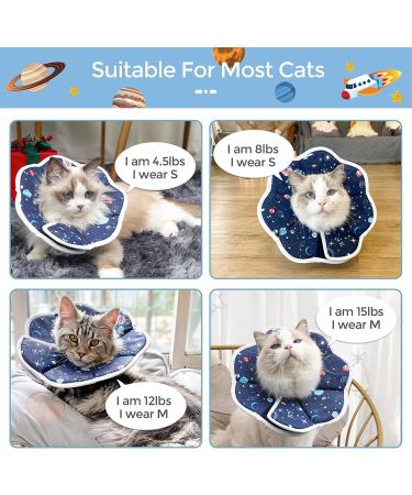 ComSaf Soft Cat Recovery Collar - Adjustable Elizabethan Cone for Post-Surgery Comfort - Prevents Licking, Lightweight - M (Neck 9-11 in) - Buy Online on SooperMarket.com