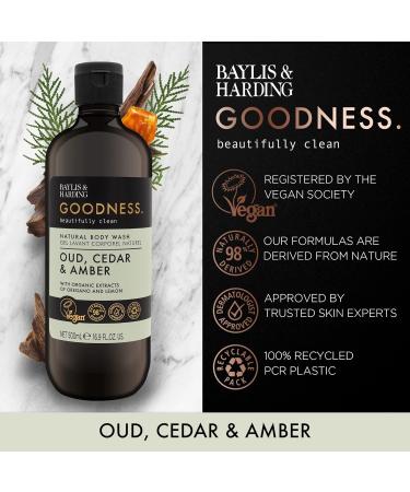 Baylis & Harding Goodness Body Wash Bundle - 6 x 500ml Vegan Friendly Body Wash (Lemongrass & Ginger, Oud Cedar & Amber) - Buy Online on SooperMarket.com