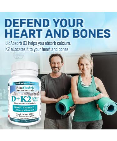 Vitamin D3 1000 IU + Vitamin K2 MK-7 (120 mcg). 150-Day Supply Of Vitamin D3 K2. Organic Coconut Oil Base For Optimal Absorption of K2 D3 Vitamin Supplement (150 Softgels of Vitamin D K2) - Buy Online on SooperMarket.com