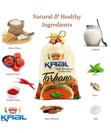 Kral Traditional Tarhana Soup 500g - Home Made Turkish Starter | Premium Mild Powder Soup with Yogurt - Healthy Winter Turkish Cuisine - Buy Online on SooperMarket.com