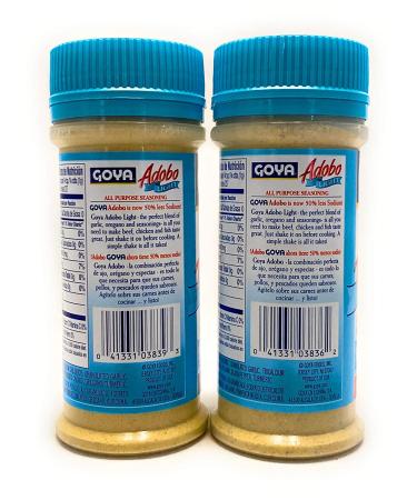 Goya Adobo Less Sodium All Purpose Seasoning - Bundle with & without Pepper - Buy Online on SooperMarket.com