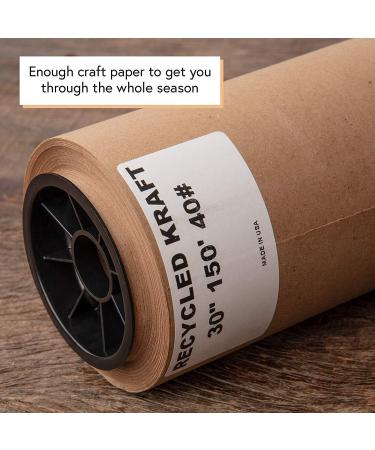 Kraft Paper Roll 30'' x 1800'' (150ft) Brown MEGA Roll - Made in USA 100% Natural Recycled Material - Perfect for Packing Wrapping Butcher Craft Postal Shipping Dunnage and Parcel Brown 30" X 150' - Buy Online on SooperMarket.com