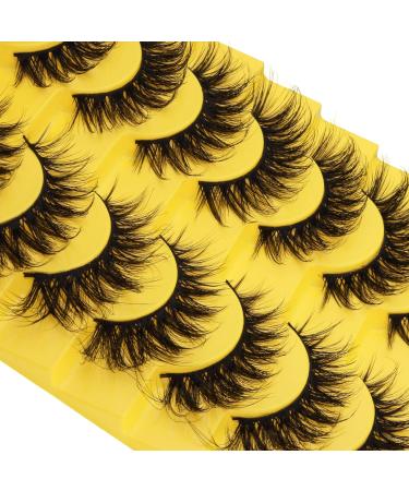 6D Cat Eye False Eyelashes - 9 Pairs of Natural Curly and Dramatic Fluffy Mink Lashes (G886) - Buy Online on SooperMarket.com