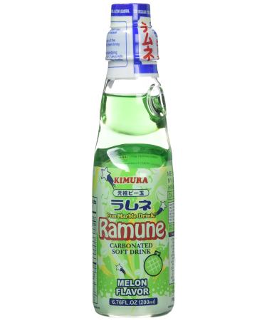 Kimura Melon Flavour Ramune Soft Drink 200 ml