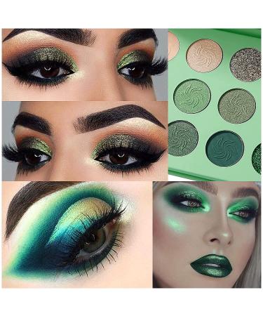 OKENTEN 15 Color Green Eyeshadow Palette - Vegan & Long Lasting Halloween Makeup - Buy Online on SooperMarket.com