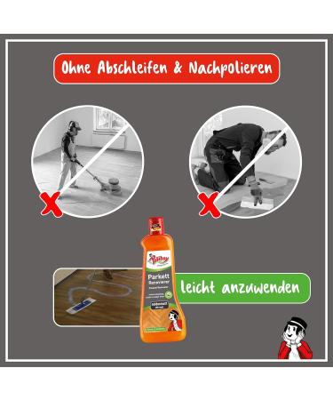 Poliboy Parquet Renovator Seidenmatt 500ml - Floor Cleaner for Wooden & Cork Floors | Made in Germany - Ideal for Stressed Floors - Buy Online on SooperMarket.com
