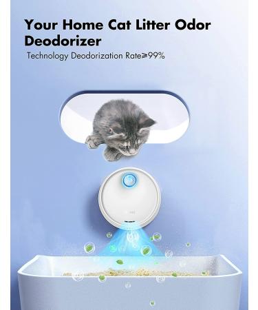 Qimic Cat Litter Deodorizer - Rechargeable Dust-Free Odor Eliminator for Litter Box, Shoe Box, and Kitchen - Buy Online on SooperMarket.com