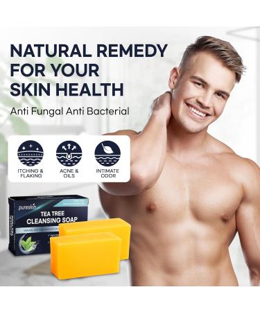 Extra Strength Tea Tree Antifungal Soap - Psoriasis Athlete's Foot & Eczema Relief | 2PCS Body Wash for Body Odor & Tinea Versicolor - Buy Online on SooperMarket.com
