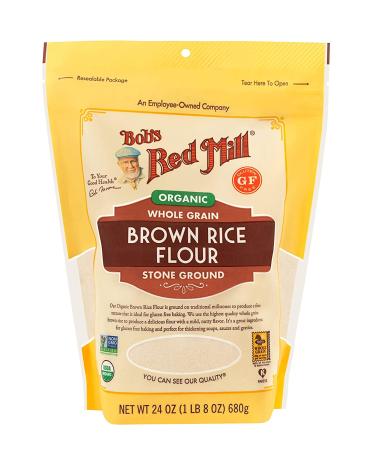 Bob's Red Mill Organic Brown Rice Flour 24 oz - Pack of 4 | 6 lb Total | Gluten-Free & Non-GMO - Buy Online on SooperMarket.com