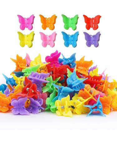 Butterfly Hair Clips 100 Packs Assorted Color Beautiful Mini Butterfly Hair Clips Hair Accessories for Women and Girls Random Color Butterfly Clips