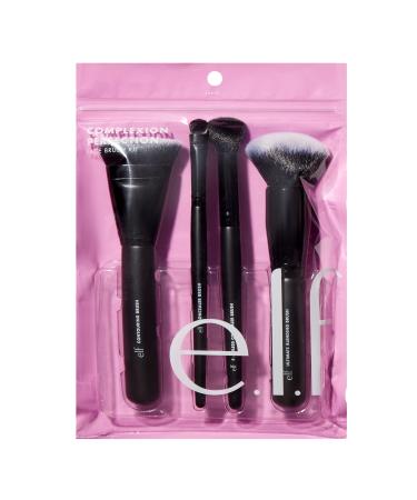 e.l.f. Complexion Perfection Brush Kit 4Piece Set  Synthetic