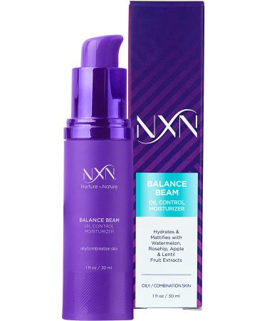 NxN Oil Control Moisturizer with Watermelon & Rosehip to Balance & Hydrate USA Made Natural Ingredients Face Lotion for Oily & Dry Skin Care 1oz