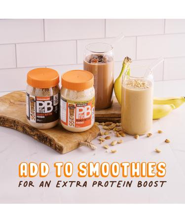 PBfit Peanut Butter Powder - Original & Chocolate - 87% Less Fat Gluten Free All Natural Nut Butter Spread - Powdered Peanut Butter from Real Roasted Peanuts - 225g (Pack of 2) - Buy Online on SooperMarket.com