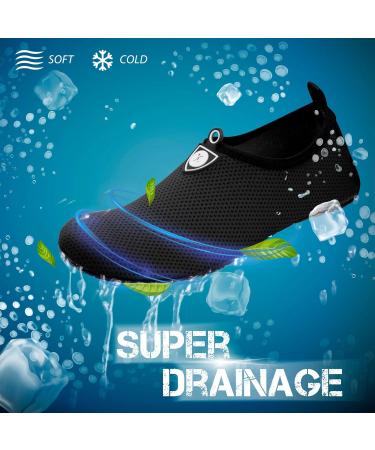 Simari Water Shoes for Men & Women - Quick-Drying Aqua Shoes | Bathing Beach & Swimming Footwear | SWS001 P nktchen Black 44/45 EU - Buy Online on SooperMarket.com