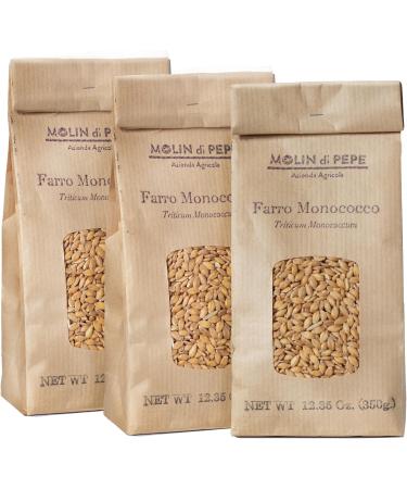 Molin di Pepe - Wholemeal Monococcus Spelt | Cultivated in Mugello - Tuscany | Artisan Production | Nutrient Rich in Fibre Digestible | (3x350g) - Buy Online on SooperMarket.com