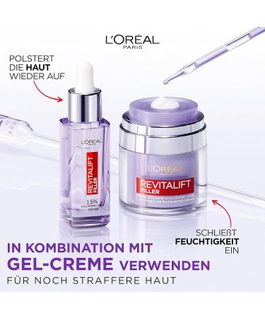L'Or al Paris Hyaluron Serum Revitalift Filler | Anti-Aging Facial Care with 1.5% Hyaluronic Acid & Vitamin C - 50 ml - Buy Online on SooperMarket.com
