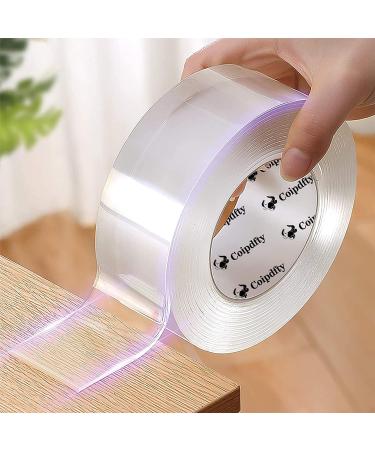 Double Sided Tape Heavy Duty Removable Mounting Tape Picture Hanging Strips Poster Tape for Walls Adhesive Transparent Tape for Carpet Rug Household O2Rolls(1.18inx6.5ft+0.39inx6.5ft) - Buy Online on SooperMarket.com