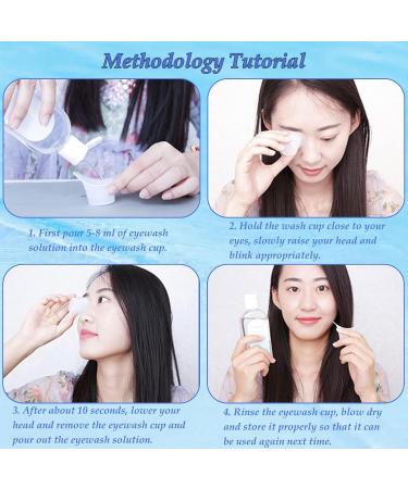 CHENNAN 6 Pieces 8 ml Silicone Eye Wash Cup Eye Cleaning Cups Portable Eye Wash for Cleaning Soft Eye Wash for Cleaning Tired Eyes (6 Pieces) 440A - Buy Online on SooperMarket.com