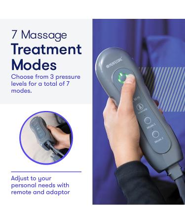 Perfecore Leg Massager with Heat Air Compression - Adjustable Feet & Calves Massager for Circulation and Muscle Relaxation - 3 Pressure Levels, 7 Modes - Gray - Buy Online on SooperMarket.com