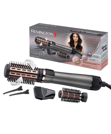 Remington Warm air brush rotating automatic Keratin Protect (including 3 essays: 2 round brushes + hairline bobslebar for more volume) + hair clips ceramic coating with almond oil AS8811 rotating warm air brush "New version"