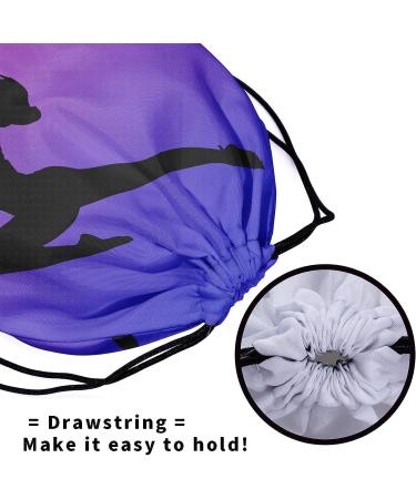 Purple Pink Gymnastics Grip Bag - Adjustable Water Resistant Girl Gymnastic Bag 9.25 x 12 - Buy Online on SooperMarket.com