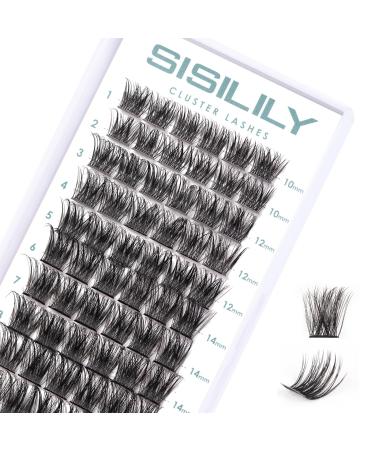 Cluster Lashes SISILILY Individual Lashes 72 Lash Clusters C D Curl Individual Cluster eyelashes DIY Lash Extensions Reusable False Eyelashes Wispy Fluffy Individual Lashes 10-16mm Length (DM28-mix) 72 clusters-DM28