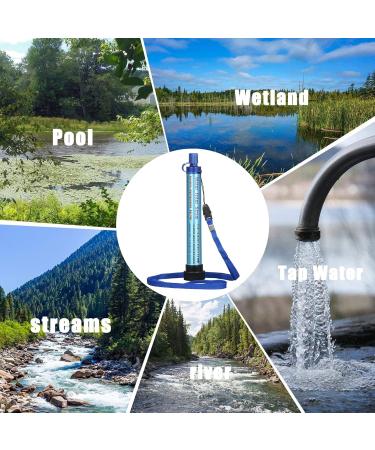 Lixada Outdoor Water Filter System - Ultrafilter Straw for Camping Travel Hiking & Fishing | Emergency Survival Gear - Army Green - Buy Online on SooperMarket.com