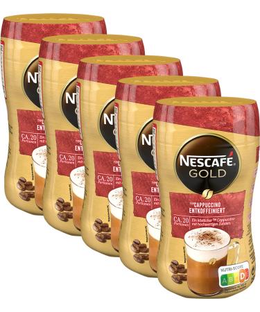 Nescaf gold type cappuccino decaffeinated beverage powder made of decaffeinated soluble bean coffee 5 -pack (5 x 250g) 1 piece (5 pack)