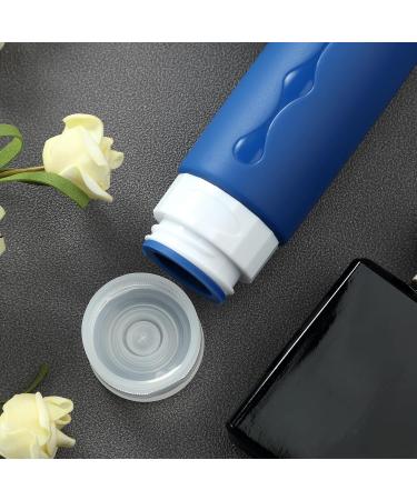 Gemice Silicone Travel Bottles - 4 Pack Leak-Proof Refillable Portable Containers for Lotions Shampoos & Toiletries (90ml) - Navy - Buy Online on SooperMarket.com