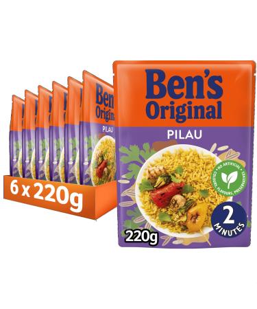 BEN'S ORIGINAL Pilau Microwave Rice Bulk Multipack 6 x 220g pouches