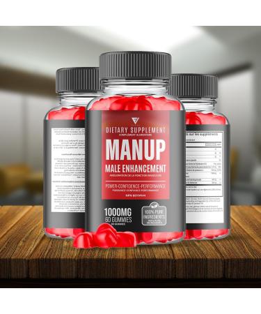 (3 Pack) ManUp Gummies ManUp Advanced Strength and Overall Healthy Lifestyle Support Supplement Gummy ManUp Maximum Performance and Confidence Supplement Formula Reviews (180 Gummies) - Buy Online on SooperMarket.com