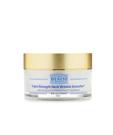 Dr. Denese SkinScience Triple Strength Neck Wrinkle Smoother Tighter, Firmer Neck with Enhanced Peptide Technology, Retinol, Marine Collagen, Jojoba & More - Paraben-Free, Cruelty-Free - 4oz