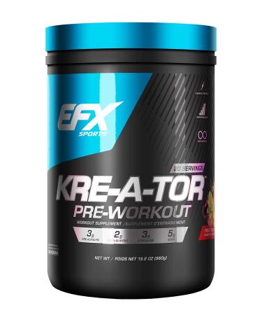 EFX Sports pre-workout Kre-A-Tor Fruit Punch 20 Servings with Kre-Alkalyn 560 gram