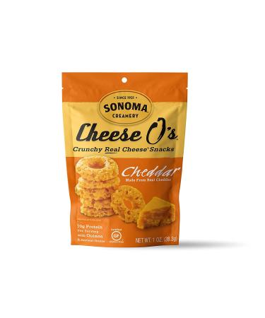 Sonoma Creamery Cheese O's 2 Flavor Variety Pack - Cheddar and Parmesan, 1 Ounce (Pack of 6) - Buy Online on SooperMarket.com