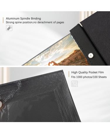 Miaikoe 6x4 Photo Album - 1000 Pockets Dark Green | Large Capacity for Family Wedding Anniversary | Holds 1000 10x15cm Photos | Linen Album Book - Buy Online on SooperMarket.com