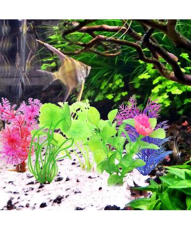 Buy Mhymx 5-Piece Colorful Artificial Aquarium Plants - Perfect Decoration for Aquariums & Reptile Terrariums | International Shipping Available - Buy Online on SooperMarket.com