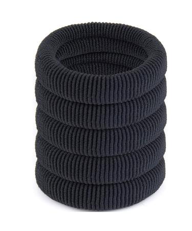50 Pieces Hair Band Girls Hair Ties ZWOOS Non-metal Elastic Hair Ties Ponytail Holder for Thick Heavy Long and Curly Hair