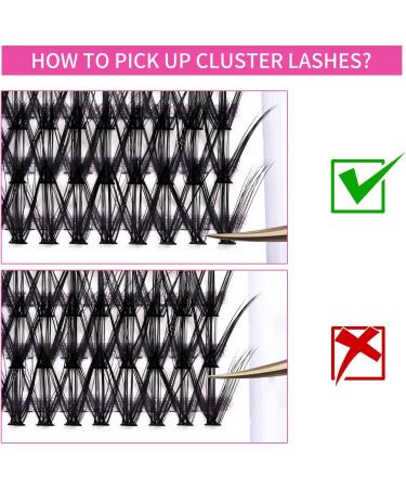 Fadlash Cluster Eyelash Extension 11mm D Curl 0.07mm - DIY Individual Lashes Self-Application DH-30D+40D - Buy Online on SooperMarket.com