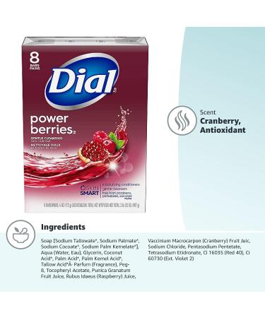 Dial Power Berries Skin Care Bar Soap - 4 oz, 16 Bars - Buy Online on SooperMarket.com