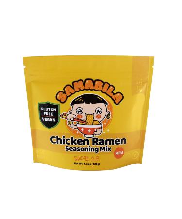 SAMABILA Chicken Ramen Seasoning Mix - Gluten Free - Vegan - Mild - Premium Instant Noodle Soup Powder - 4.5 oz