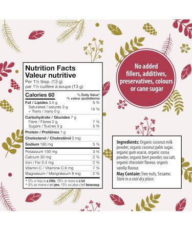Organic Traditions Red Velvet Instant Latte Limited Edition Seasonal Flavour Superfood Dairy Free Drink Mix for Hot and Iced Latte Drink 150g/5.3oz Bag - Buy Online on SooperMarket.com
