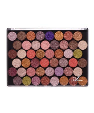Allwon Large Magnetic Empty Eyeshadow Palette with 20 Metal Stickers - Transparent Plastic Makeup Palette for Eyeshadow, Lipstick, Blush & Powder - Buy Online on SooperMarket.com