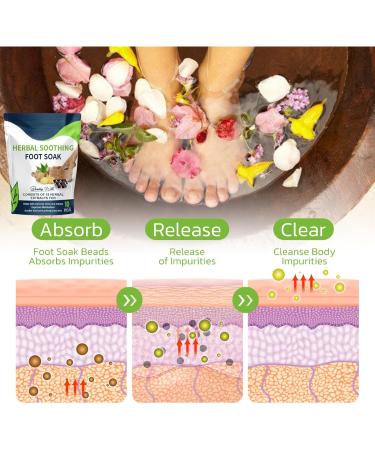 Herbal Detox Foot Soak Beads for Men & Women - Natural Cleansing & Shaping Detoxingherbs - Buy Online on SooperMarket.com