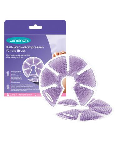 Lansinoh 3-in-1 thermalopers- cooling pads & heat pillow for the chest- combinable with milk pump- 2 pieces including protective fleece |2 pieces (1 pack)