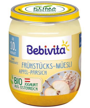 Bebivita Breakfast Muesli Apple-Peach pack of 6 (6 x 160 g)